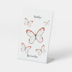 Glasswing-Schmetterling-Cartoon Sockelschild