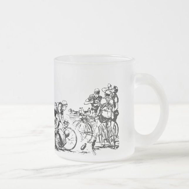 Glastasse "Bicycle Race" Mattglastasse (Rechts)