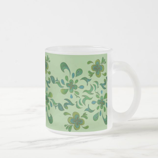 GlasTasse - Grün 01 Mattglastasse (Rechts)