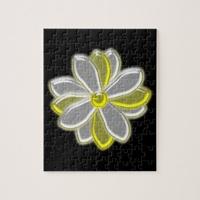 Glastiges Daisy-Blume-Puzzle (Vertikal)