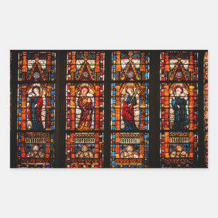 Glastinie, Troyes Cathedral Rechteckiger Aufkleber