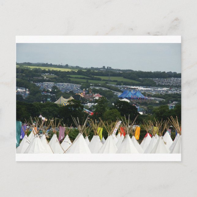 Glastonbury Festival T-Shirt Pee Time Postkarte (Vorderseite)