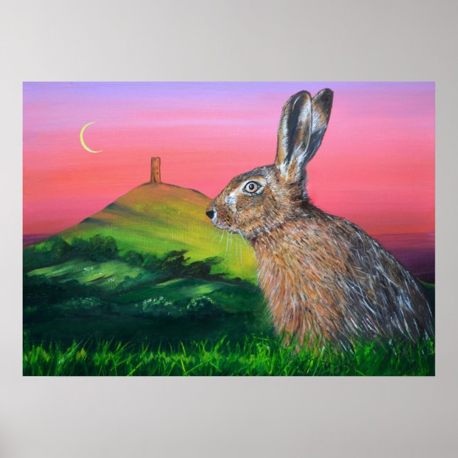 Glastonbury Hare Poster (Vorne)