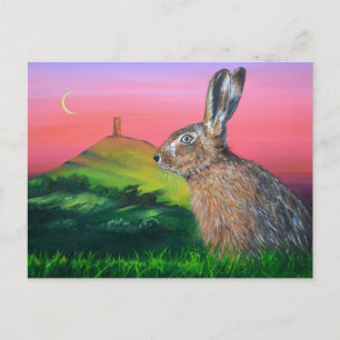 Glastonbury Hare Postkarte