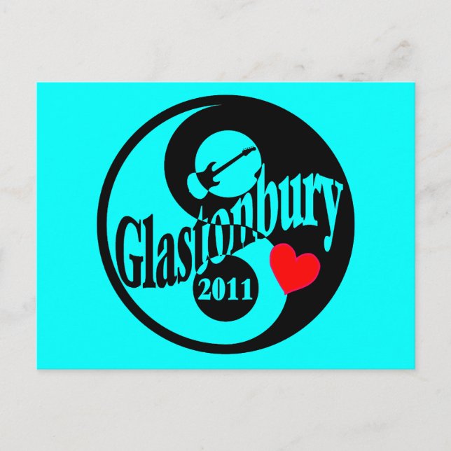 Glastonbury Postkarte (Vorderseite)