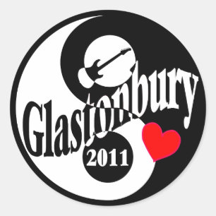 Glastonbury Runder Aufkleber