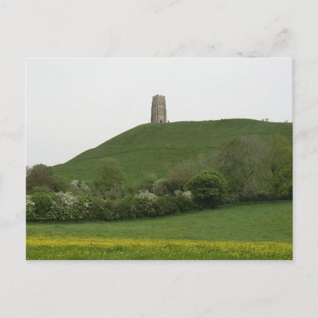 Glastonbury Tor Postkarte (Vorderseite)