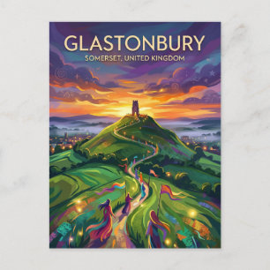 Glastonbury Vereinigtes Königreich Postkarte