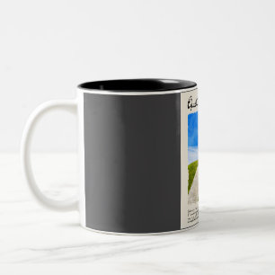 Glastonbury Vintage-Aquarell-Reise Zweifarbige Tasse