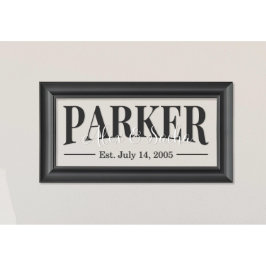 Glastrasenzeichen mit Rahmen