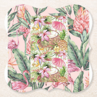 Glasunterglas aus Flowerpapier Untersetzer