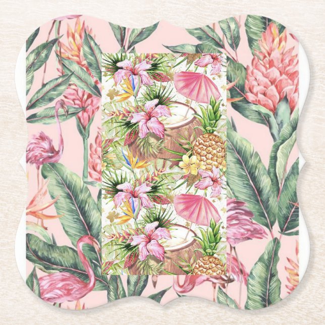 Glasunterglas aus Flowerpapier Untersetzer (Vorderseite)