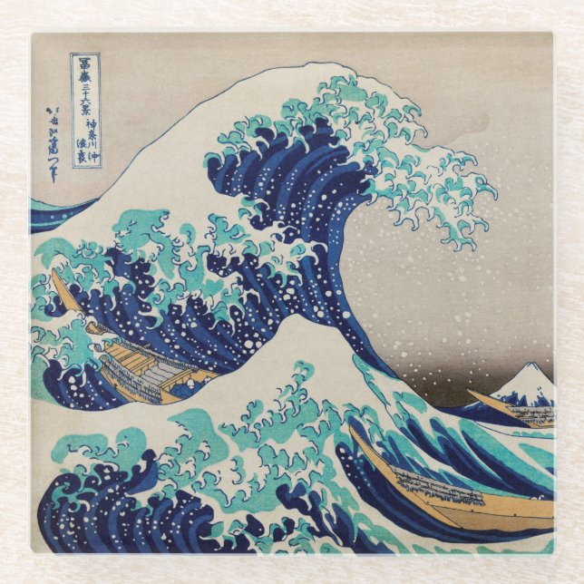 GLASUNTERSETZER: HOKUSAI : DIE WAFFE GLASUNTERSETZER (Vorderseite)
