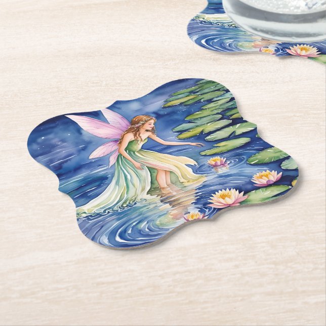 Glasunterteil aus Papier Untersetzer (angewinkelt)