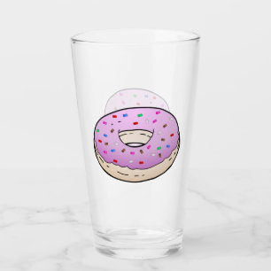 Glasurtes Donutglas Rosa Glas