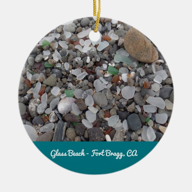 Glasverzierung strand-Fort Bragg Kalifornien Keramikornament (Vorne)