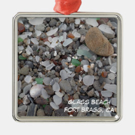 Glasweihnachtsverzierung strand-Fort- Silbernes Ornament