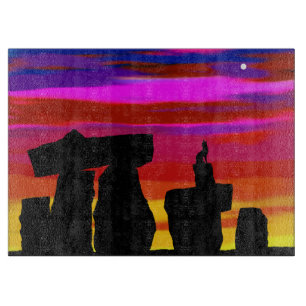 Glaszuschnitt Coyote Sunset Schneidebrett