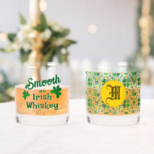 Glatt wie irische Whiskey Shamrocks Gold personali Whiskyglas