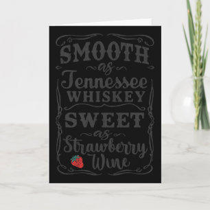 Glatt wie Tennessee Whiskey Lustiger Humor Tee Vac Karte