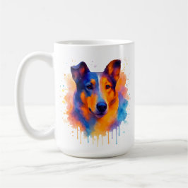 Glätte Collie Coffee Tasse