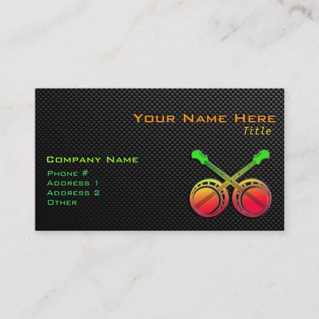 Glatte Duellbanjos Visitenkarte (Vorderseite)