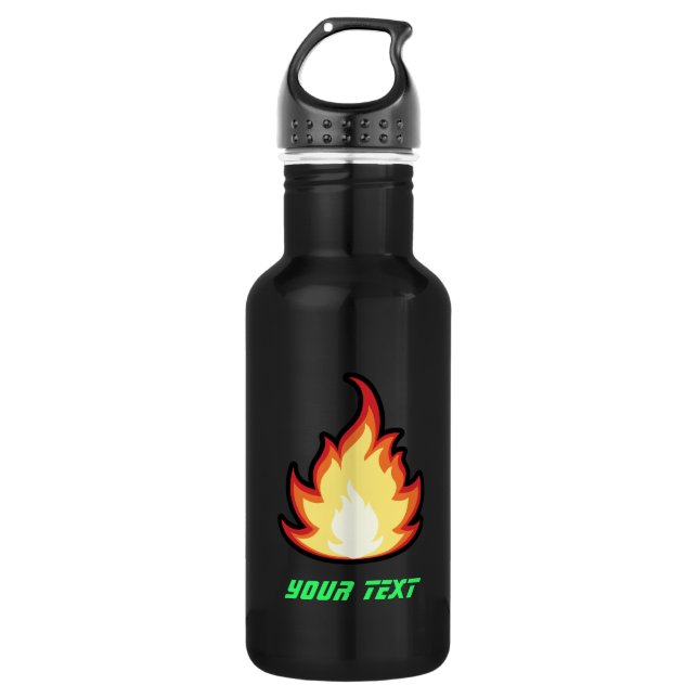 Glatte Feuer-Flamme Edelstahlflasche (Vorderseite)