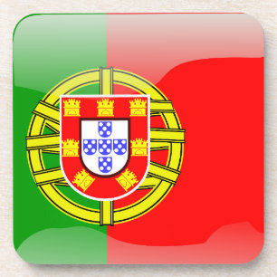 Glatte Flagge Portugals Untersetzer