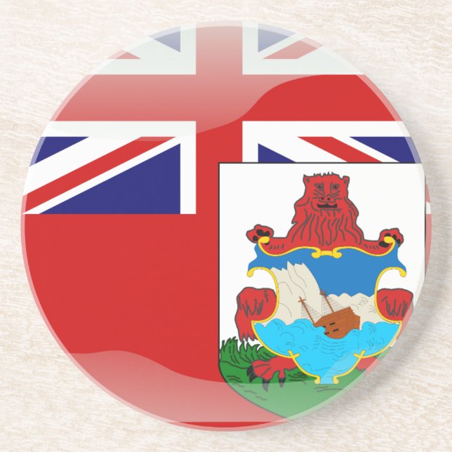 Glatte Flagge von den Bermudas Getränkeuntersetzer (Vorne)