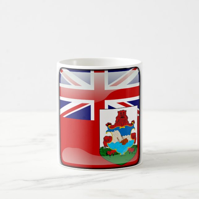 Glatte Flagge von den Bermudas Kaffeetasse (Mittel)