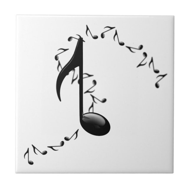 glatte Fliese der Musiknote-3D (Vorderseite)
