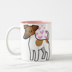 Glatte Fox-Terrier-Liebe Zweifarbige Tasse