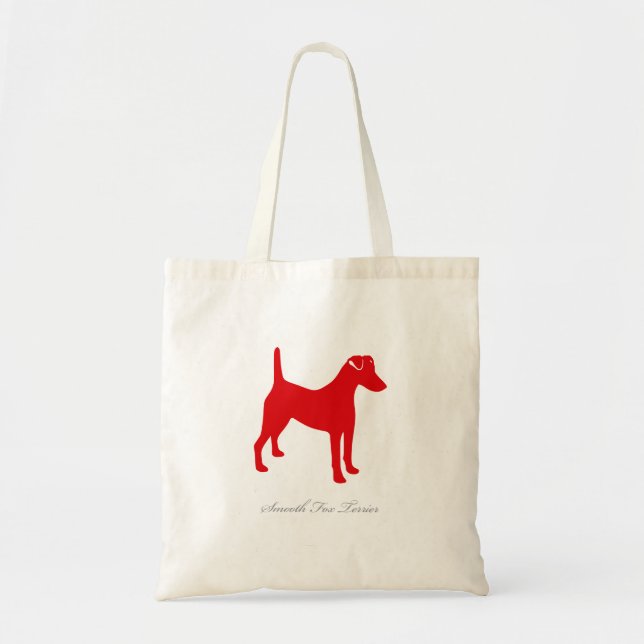 Glatte Fox-Terrier-Taschen-Tasche (rote Tragetasche (Vorne)