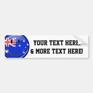 Glatte lächelnde australische Flagge Autoaufkleber