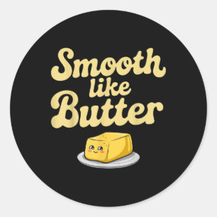 Glätte Milchprodukte wie Butter Runder Aufkleber