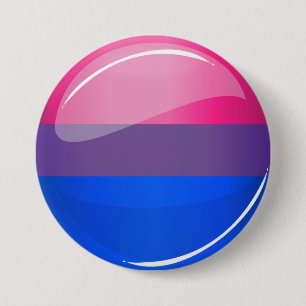 Glatte runde Bisexuality-Flagge Button