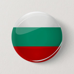 Glatte runde bulgarische Flagge Button