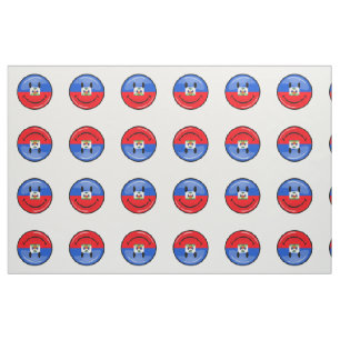 Glatte Runden-lächelnde haitianische Flagge Stoff