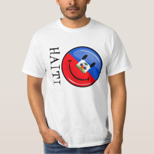 Glatte Runden-lächelnde haitianische Flagge T-Shirt