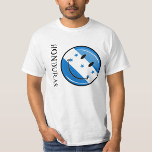 Glatte Runden-lächelnde honduranische Flagge T-Shirt
