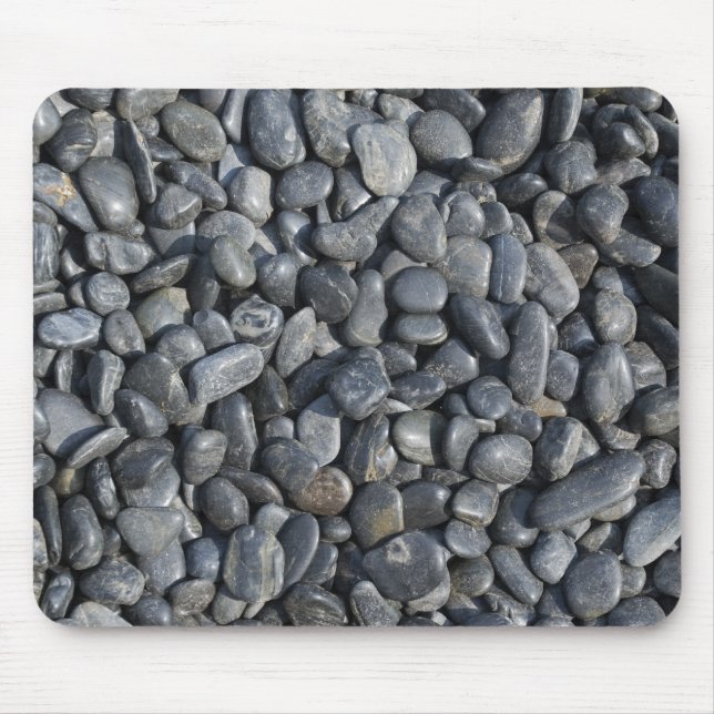 Glatte schwarze Kiesel Mousepad (Vorne)