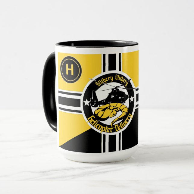 Glatte Slithery Hubschrauber-Lieferung ANCAP Tasse (Vorderseite Links)