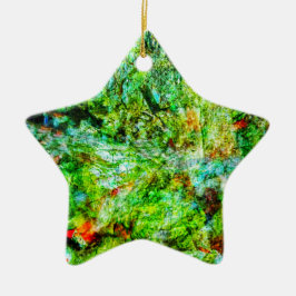 Glatter abstrakter Sternenschmuck,Gelb beruhigend  Keramik Ornament