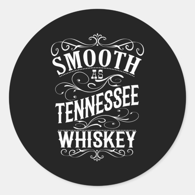 glatter als Tennessee Whiskey Runder Aufkleber (Vorderseite)