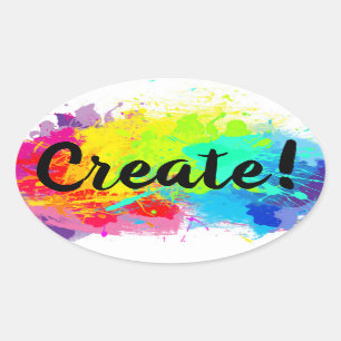 Glatter Aufkleber mit Spritzer-Farben