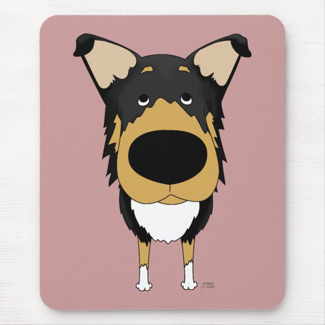 Glatter Collie Mousepad (Vorne)