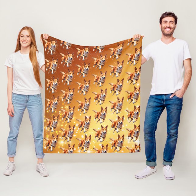 Glatter Collie Running Agility, Sport Fleecedecke (Beispiel)