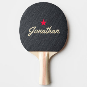 Glatter dunkler Granit Vintage Stern Signatur Tischtennis Schläger