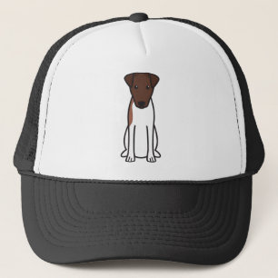 Glatter Fox-Terrier-HundeCartoon Truckerkappe