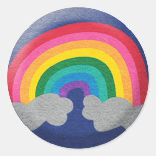 Glatter Regenbogen-Aufkleber Runder Aufkleber